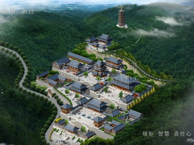 东阳龙王寺古建规划设计布局图